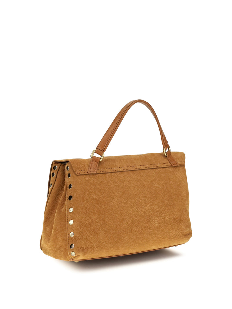 Zanellato Postina Jones Shoulder Bag — Brown Caiman Leather