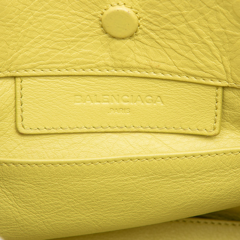 Mini Bicolor Leather Papier A4 Zip Around Tote - Image 5