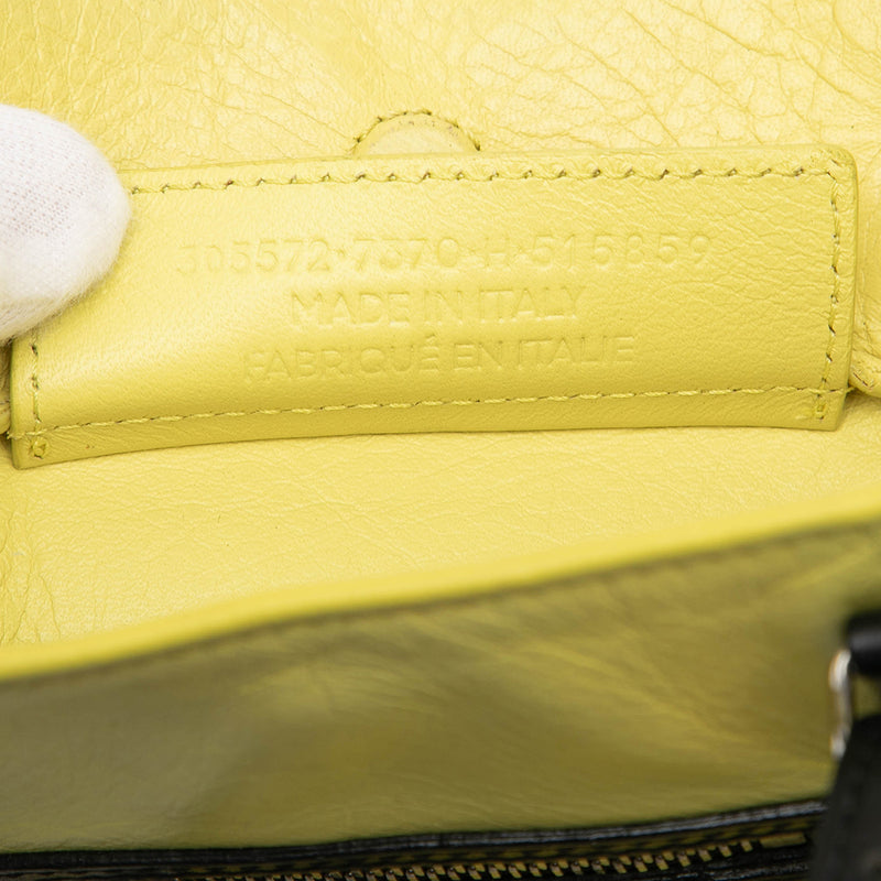 Mini Bicolor Leather Papier A4 Zip Around Tote - Image 6