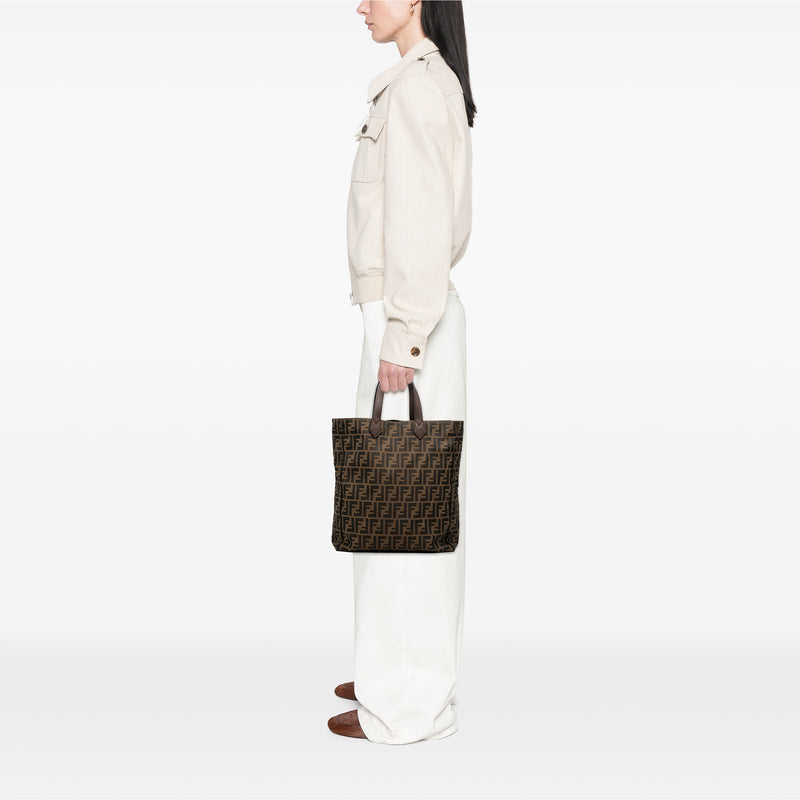 Zucca Canvas Vertical Shopping Tote - Image 7