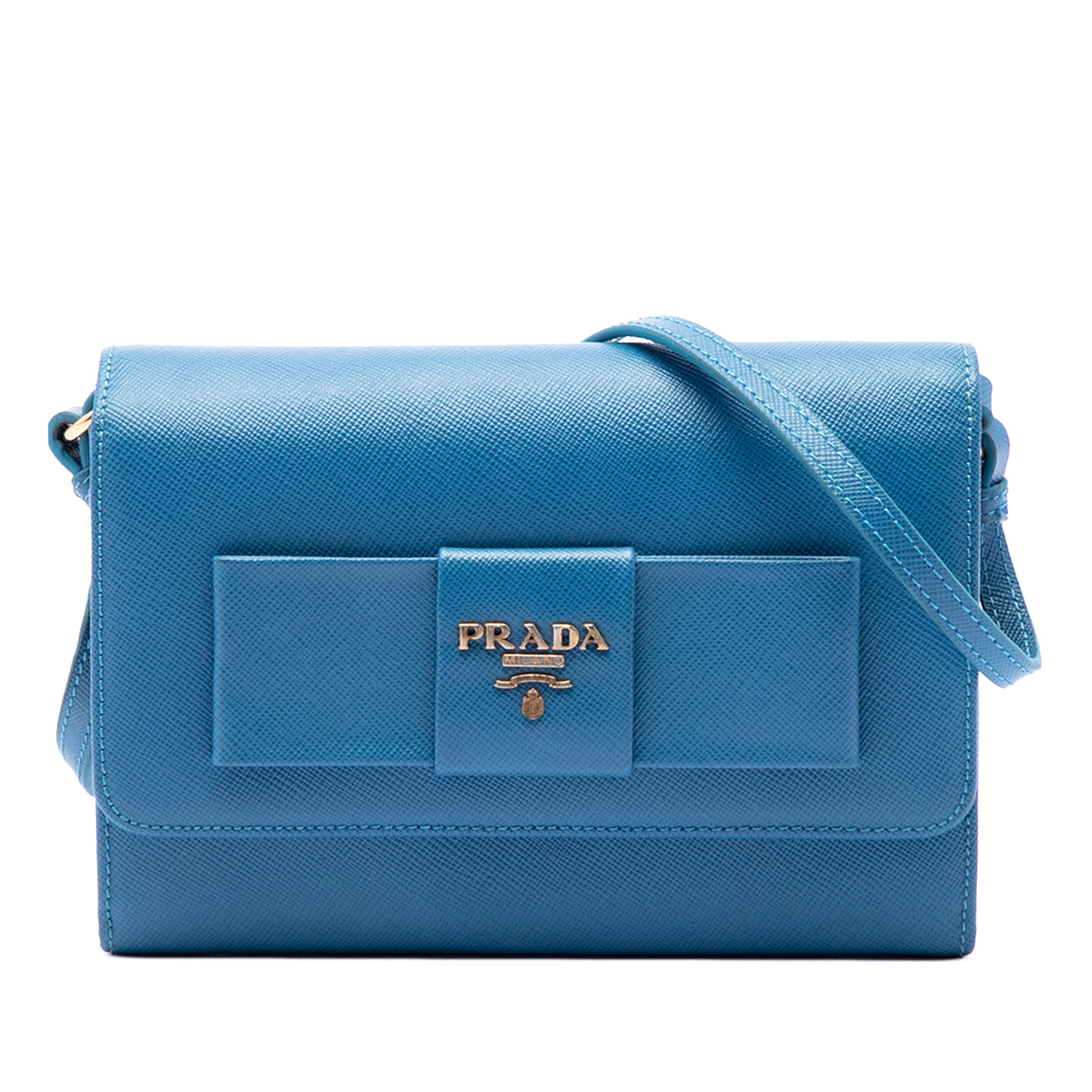 Saffiano Lux Bow Wallet On Strap - Image 1