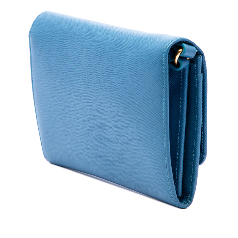 Saffiano Lux Bow Wallet On Strap - Image 2