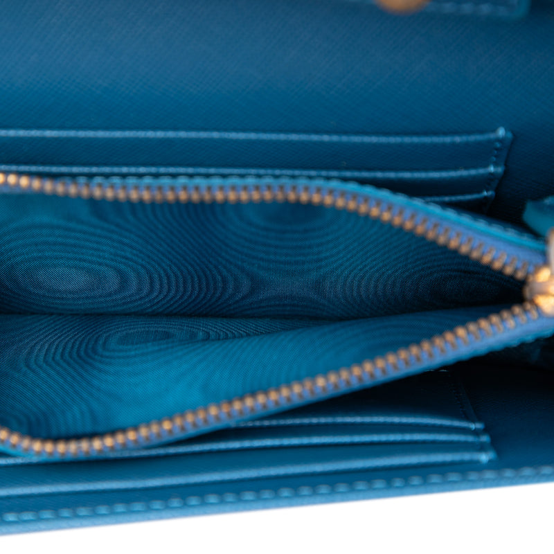 Saffiano Lux Bow Wallet On Strap - Image 4