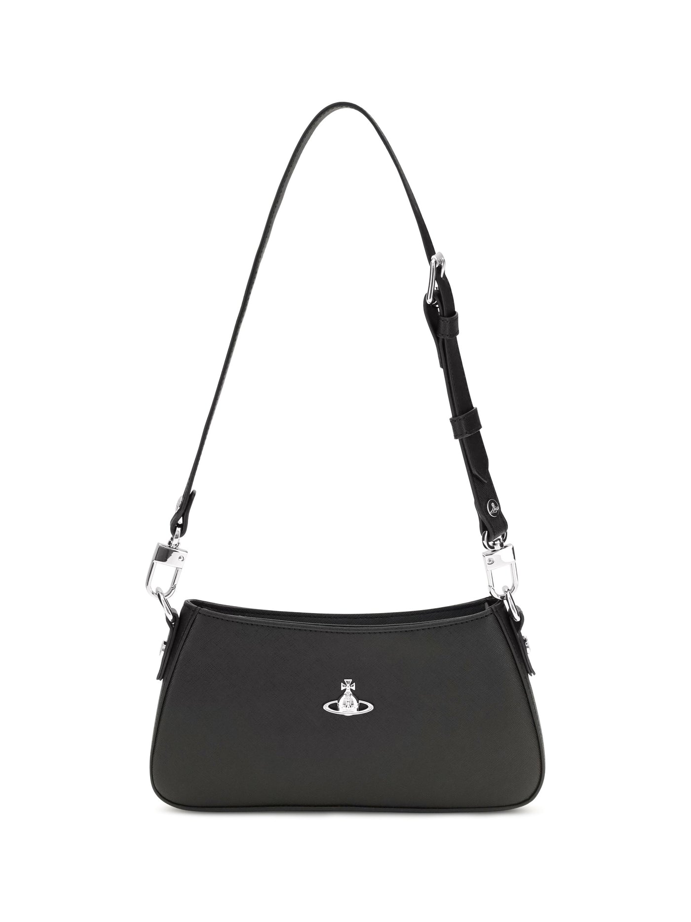 Vivienne Westwood Tasha Shoulder Bag — Black Calf Leather Bos Taurus