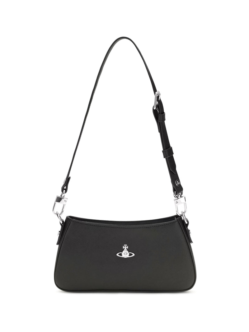 Vivienne Westwood Tasha Shoulder Bag — Black Calf Leather