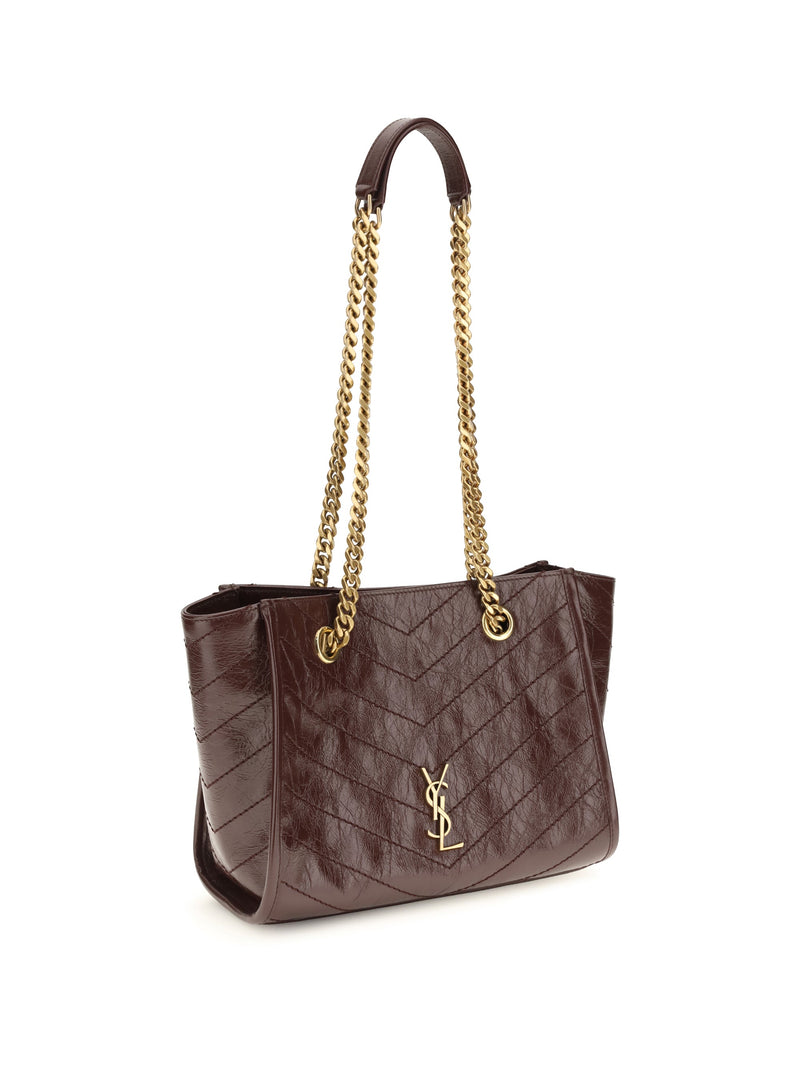 Saint Laurent Niki Shoulder Bag — Brown Calf Leather Bos Taurus