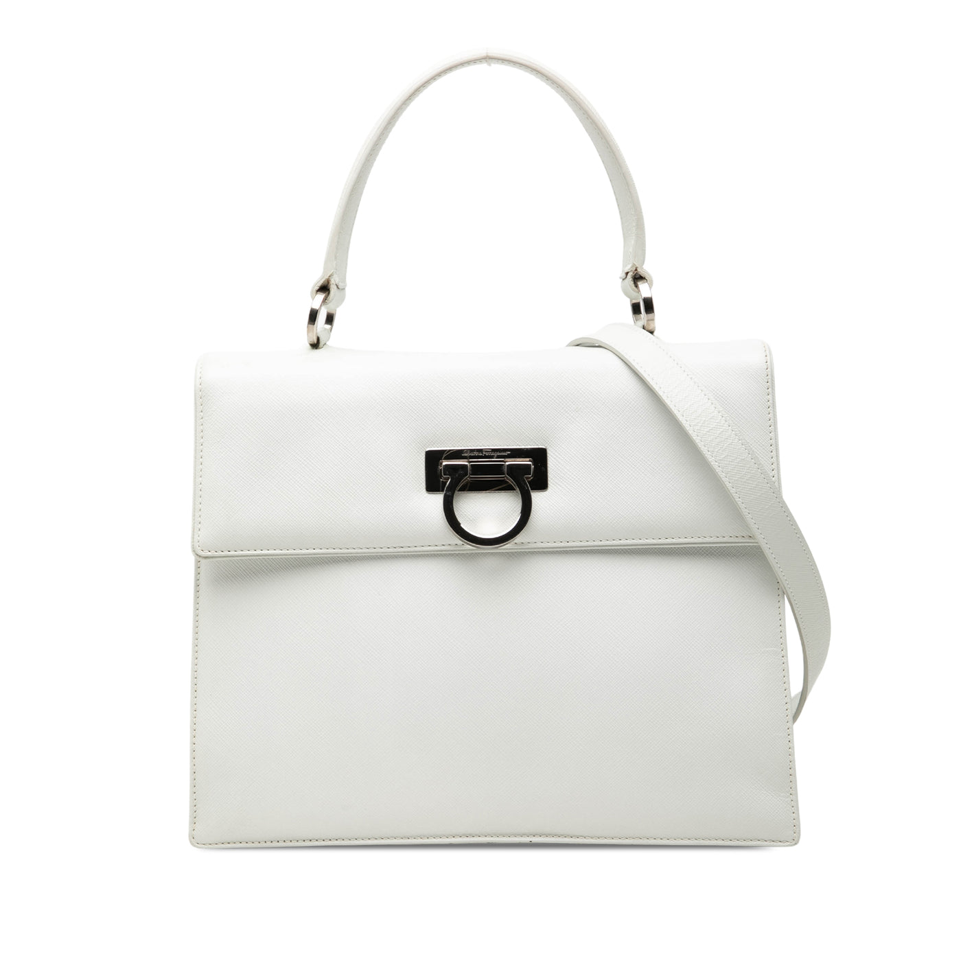 Leather Gancini Satchel - Image 1