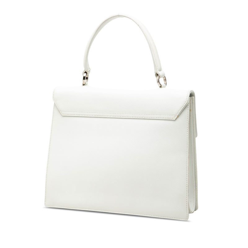 Leather Gancini Satchel - Image 2