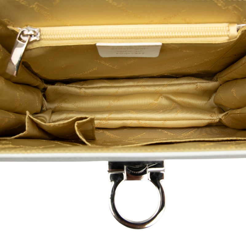 Leather Gancini Satchel - Image 4