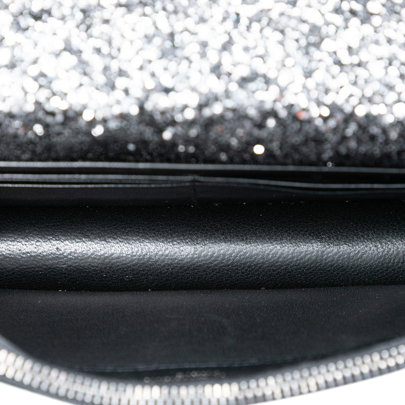Metallic Glitter Monogram Kate Tassel Chain Wallet - Image 4