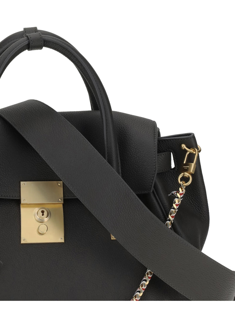 Thom Browne Top Handle Bag — Gray Calf Leather Bos Taurus