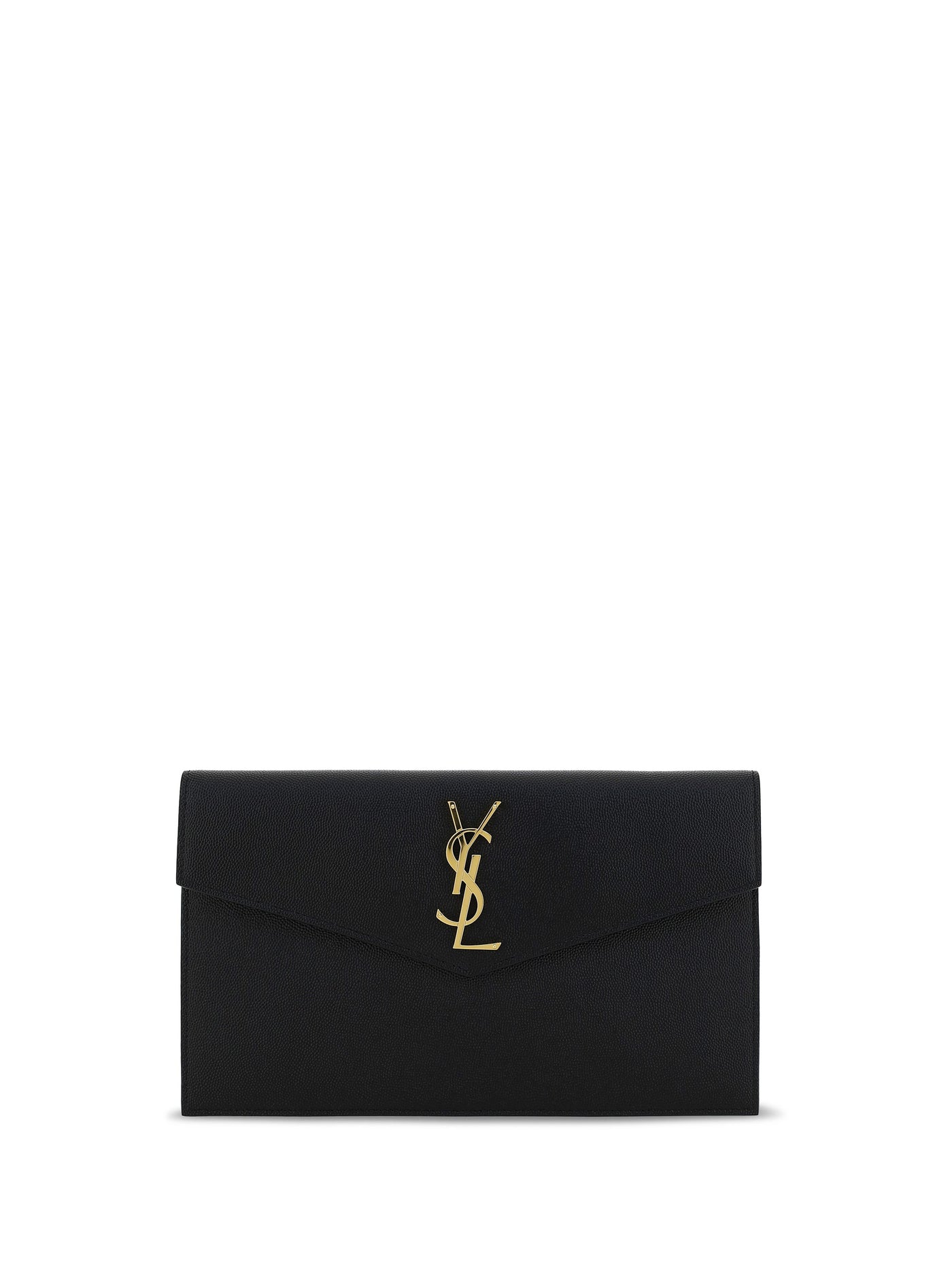 Saint Laurent Calf Leather Envelope Wallet — Black Bos Taurus