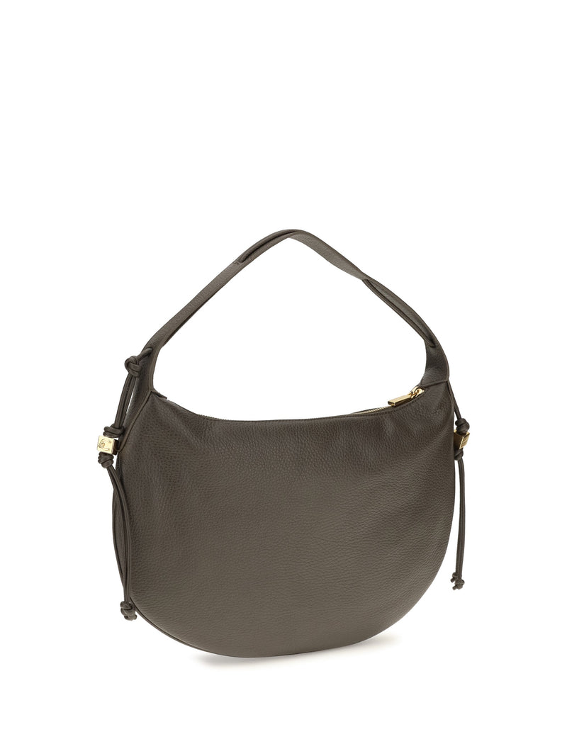 Coccinelle Thess Shoulder Bag — Gray Calf Leather Bos Taurus