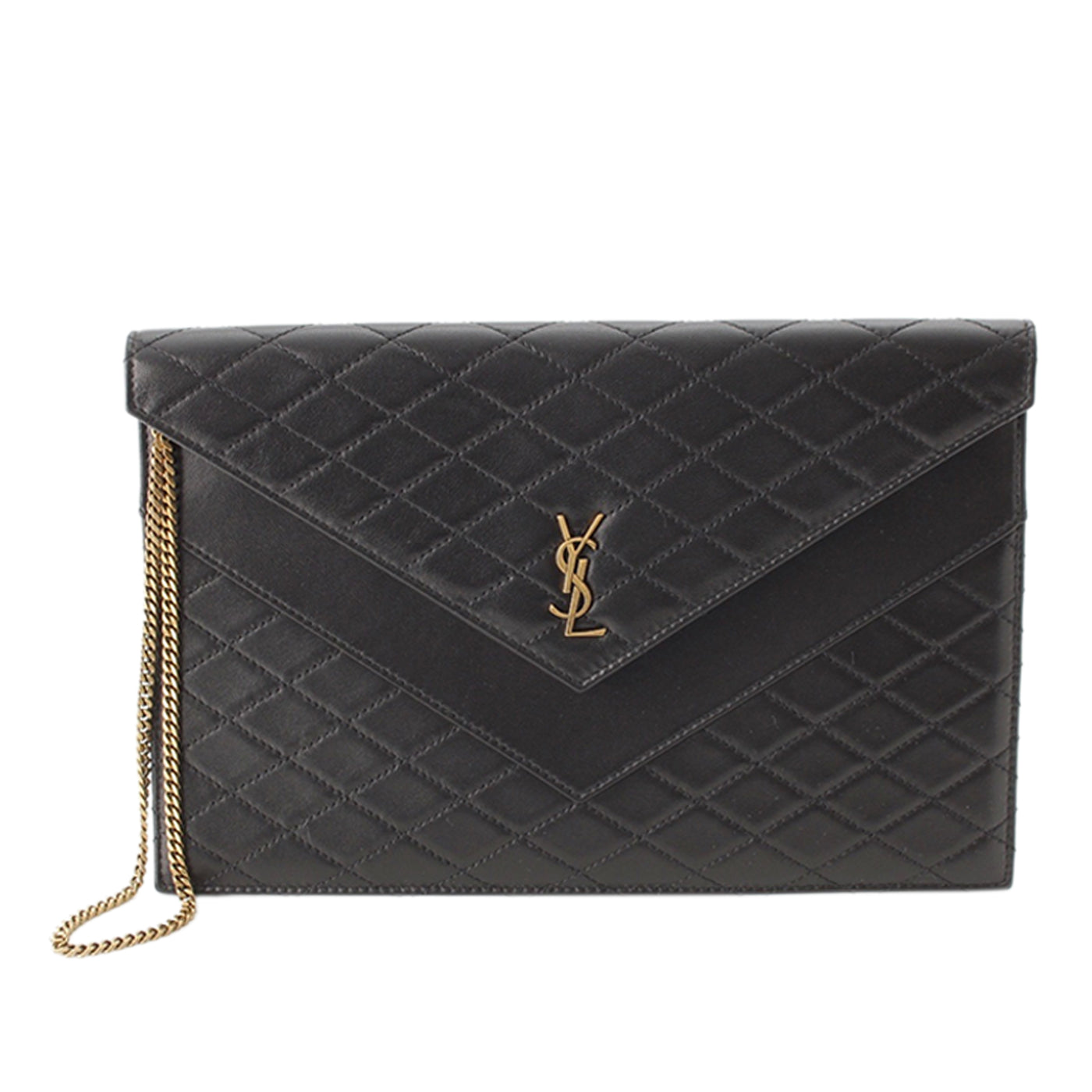 Matelasse Lambskin Gaby Double Flap Chain Clutch - Image 1