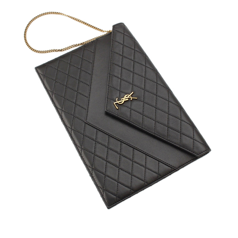 Matelasse Lambskin Gaby Double Flap Chain Clutch - Image 4