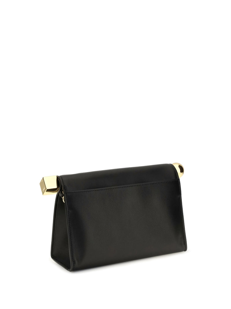 Jacquemus Le Sac Rond Carré Clutch — Black Leather
