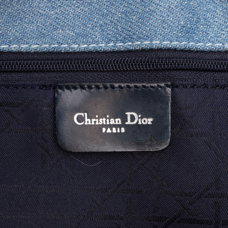Large Denim Cannage Acrylic Handles Lady Dior - Image 6