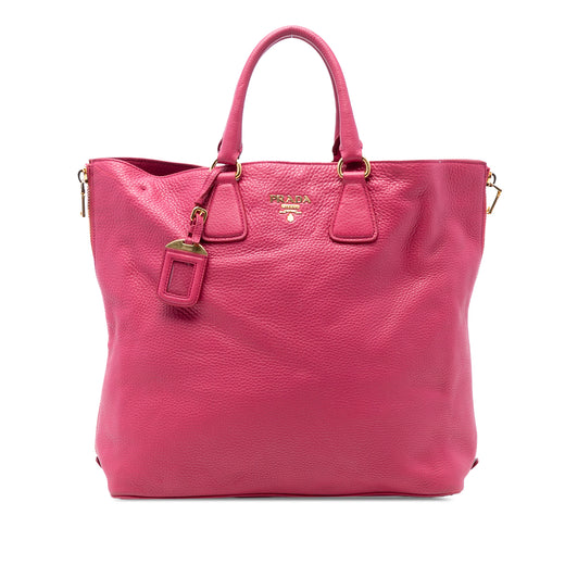 Vitello Daino Side Zip Open Convertible Tote - Image 1