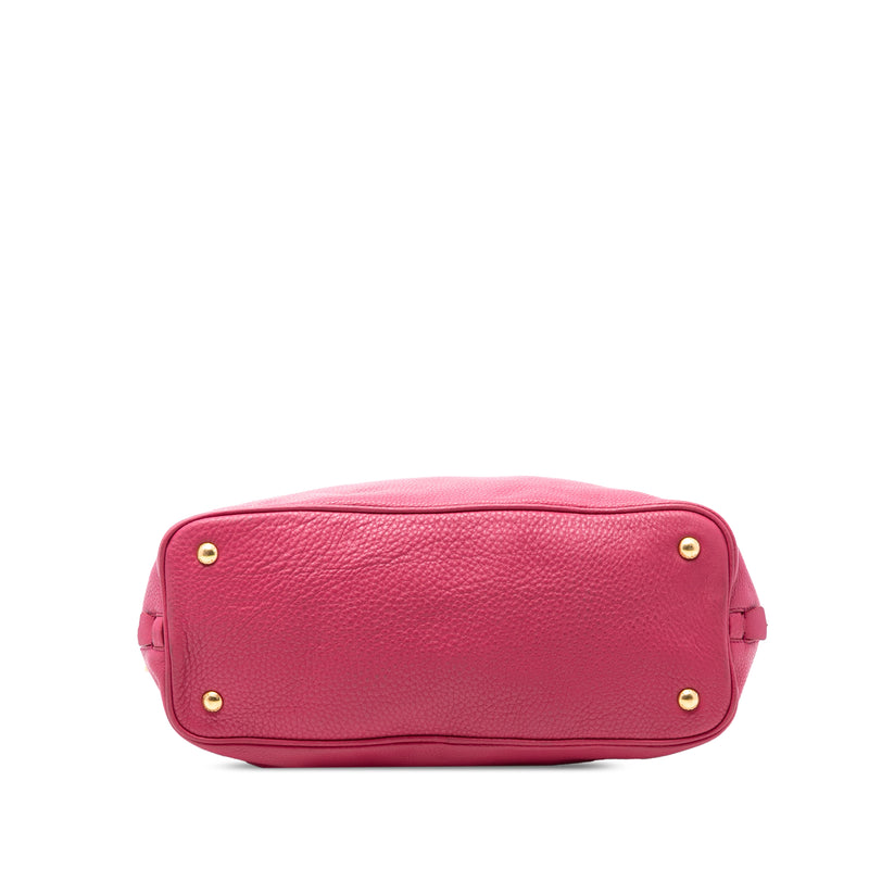 Vitello Daino Side Zip Open Convertible Tote - Image 3