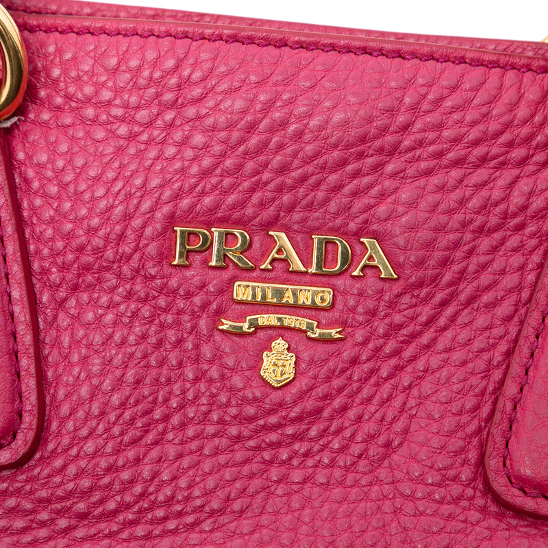 Vitello Daino Side Zip Open Convertible Tote - Image 5