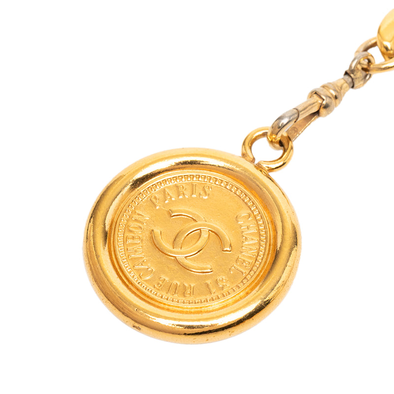 Gold Plated 31 Rue Cambon Medallion Chain Belt