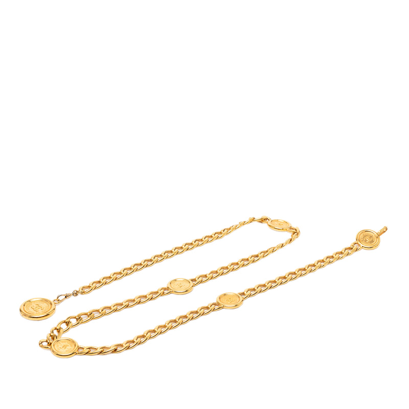 Gold Plated 31 Rue Cambon Medallion Chain Belt - Image 2