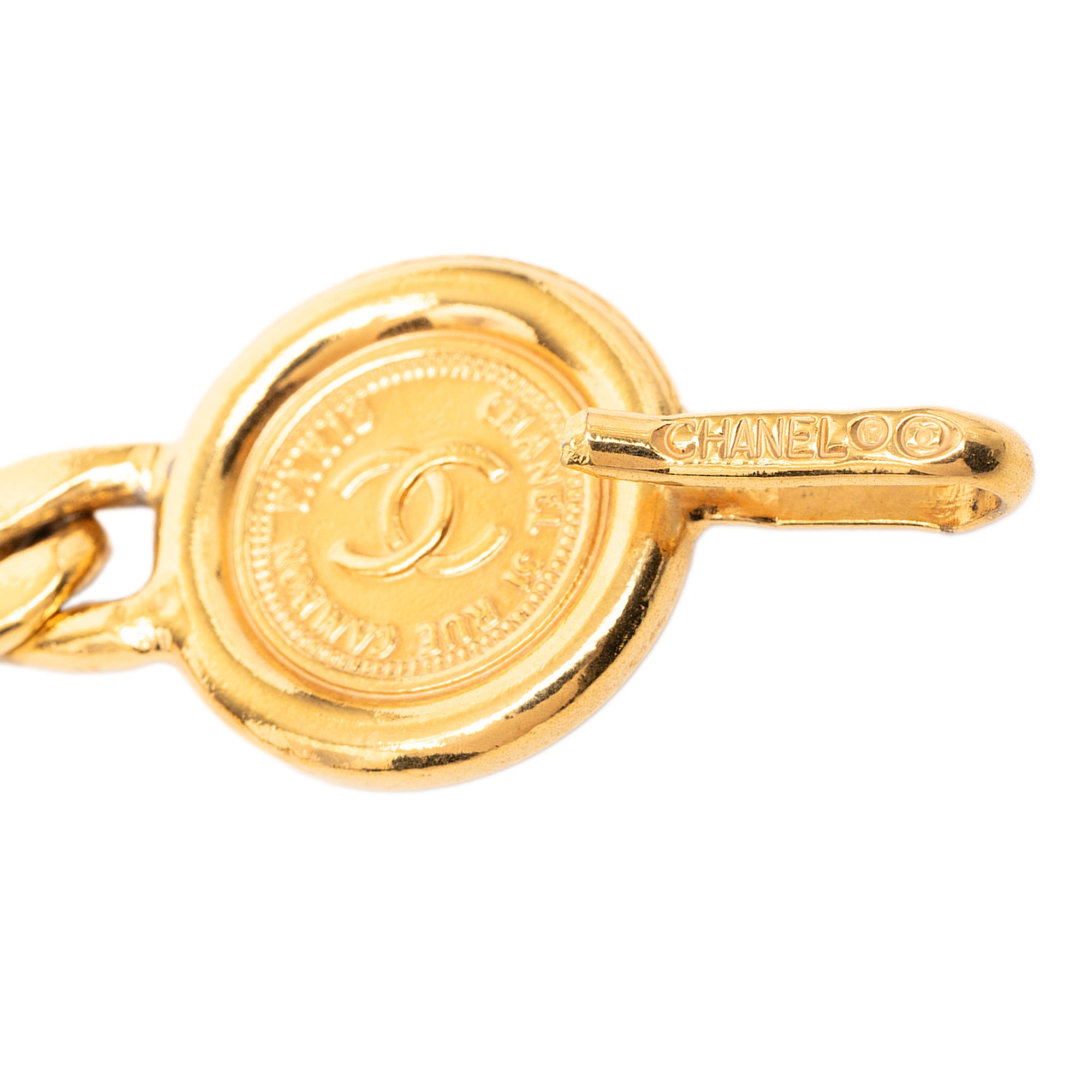 Gold Plated 31 Rue Cambon Medallion Chain Belt - Image 4