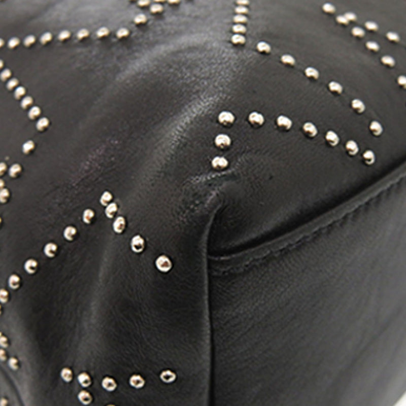 Leather Star Studded Sofia Tote - Image 11