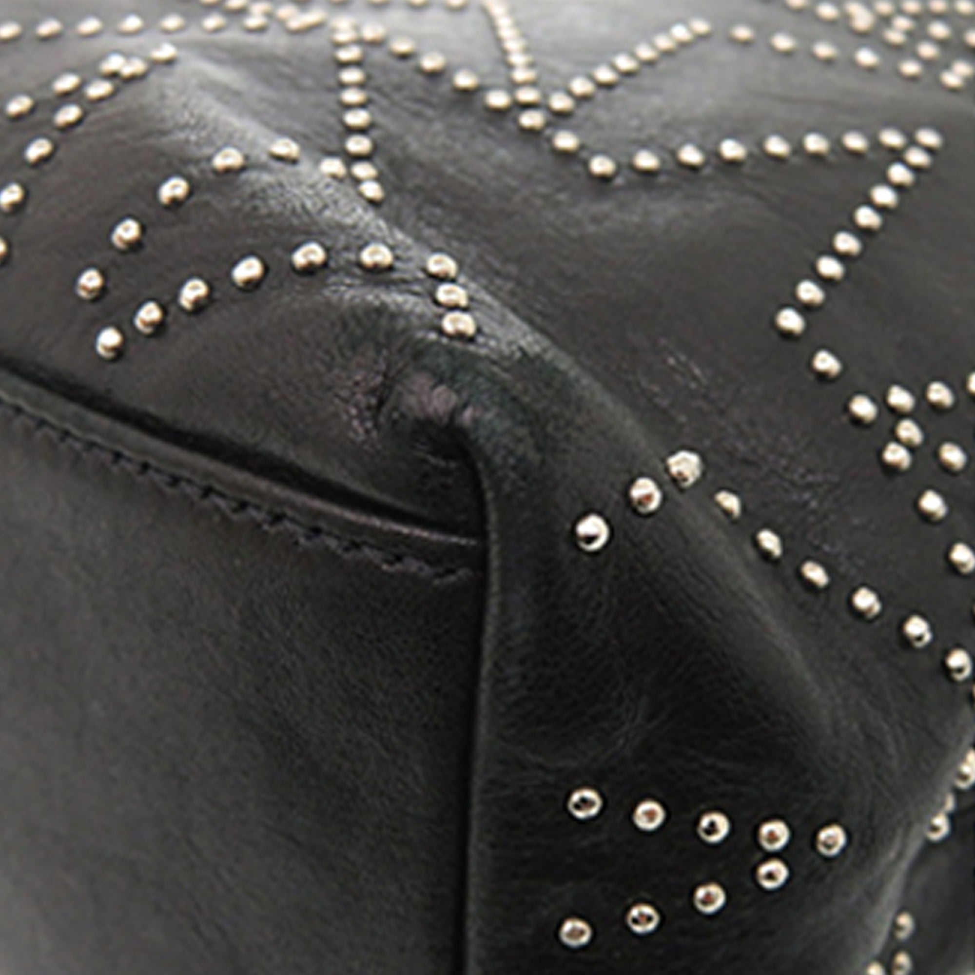 Leather Star Studded Sofia Tote - Image 12