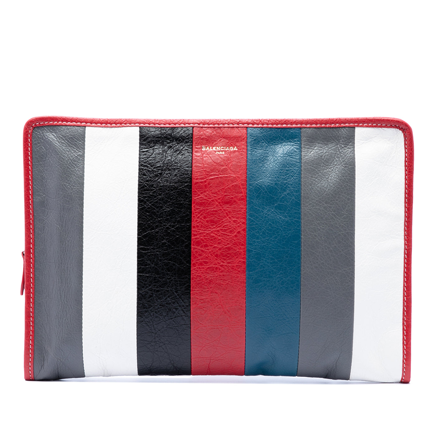 Lambskin Striped Bazar Clutch - Image 1