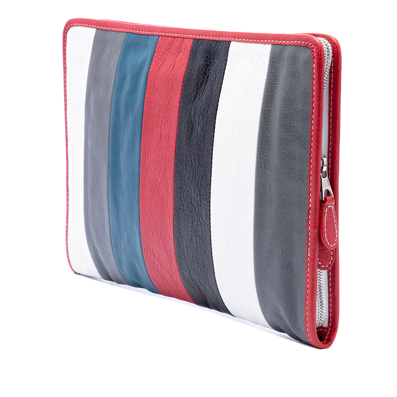 Lambskin Striped Bazar Clutch - Image 2