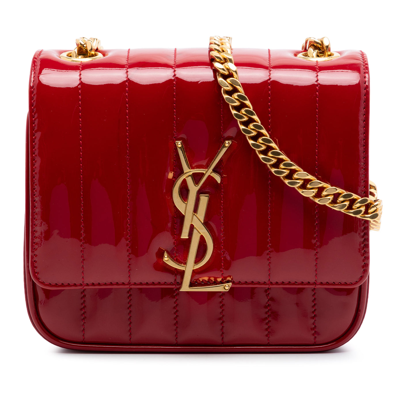 Small Patent Monogram Vicky Chain Bag - Image 1