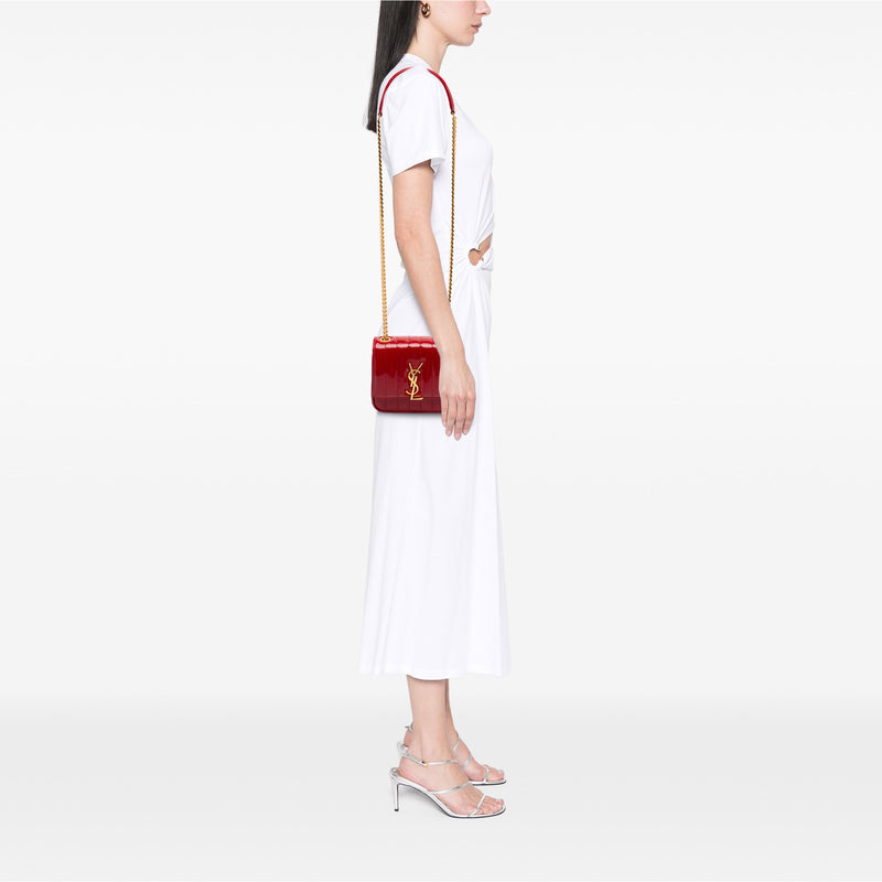 Small Patent Monogram Vicky Chain Bag - Image 6