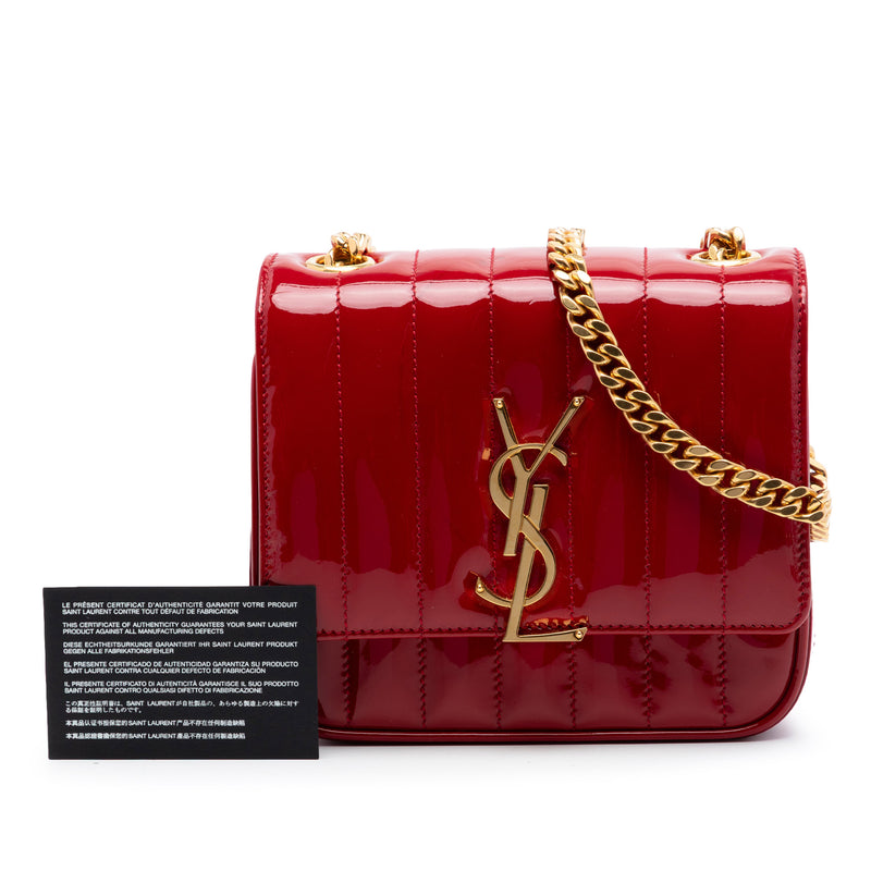 Small Patent Monogram Vicky Chain Bag - Image 7