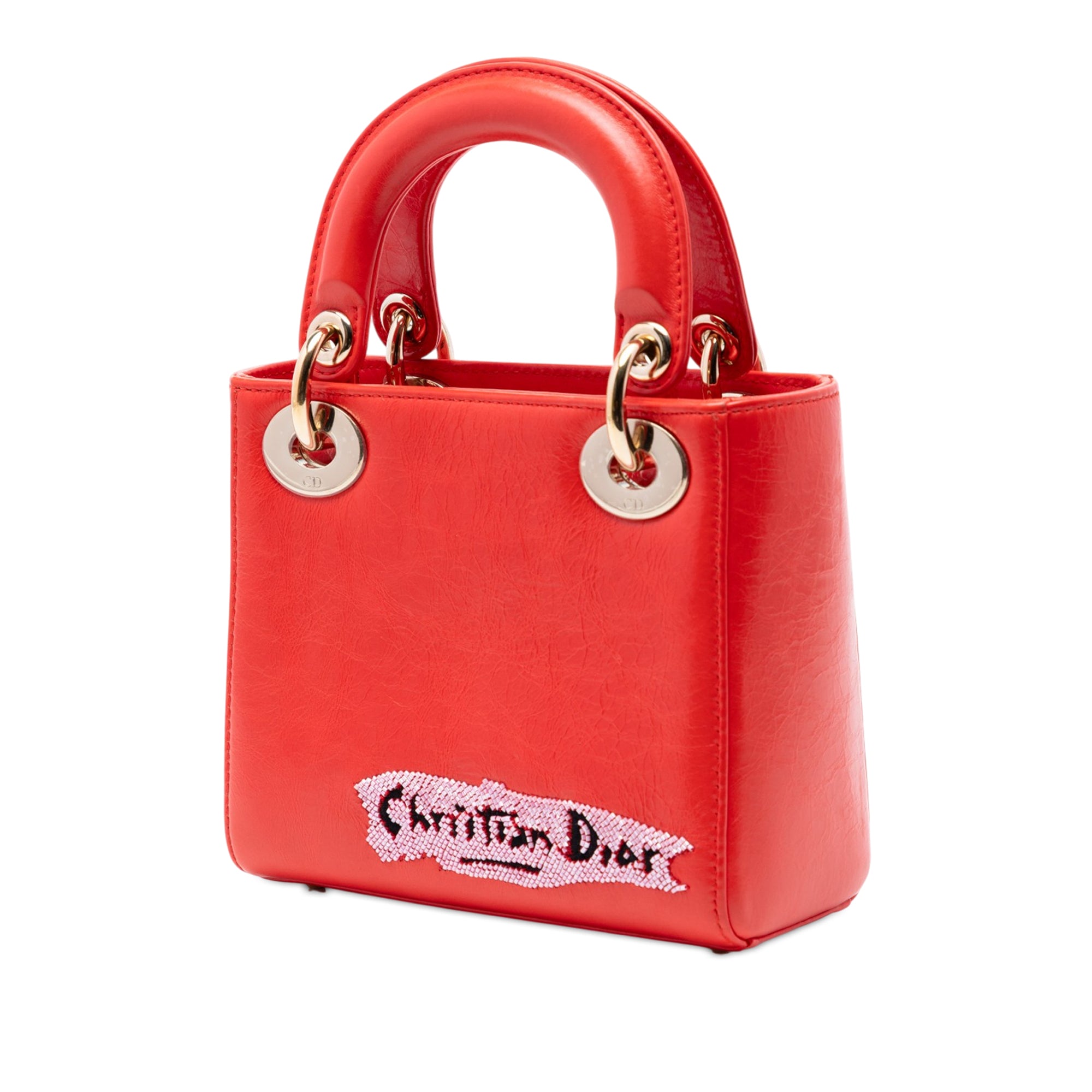 Mini Calfskin Beaded Lady Dior - Image 2