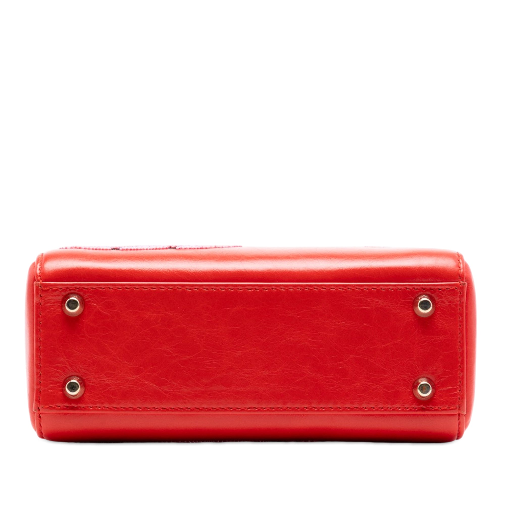 Mini Calfskin Beaded Lady Dior - Image 3