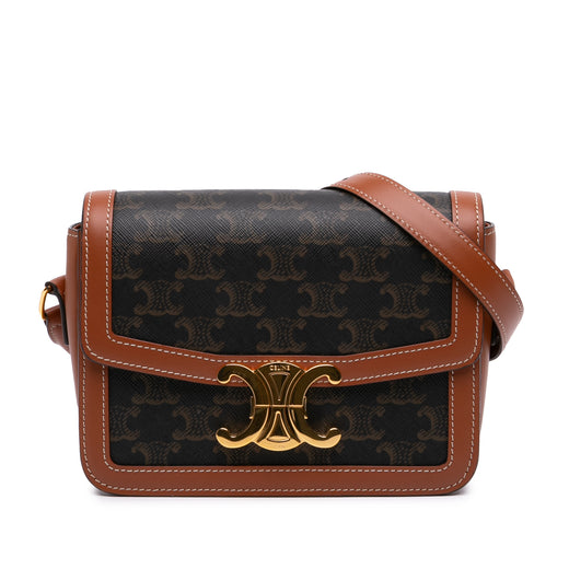 Teen Triomphe Coated Canvas and Calfskin Triomphe Crossbody - Image 1