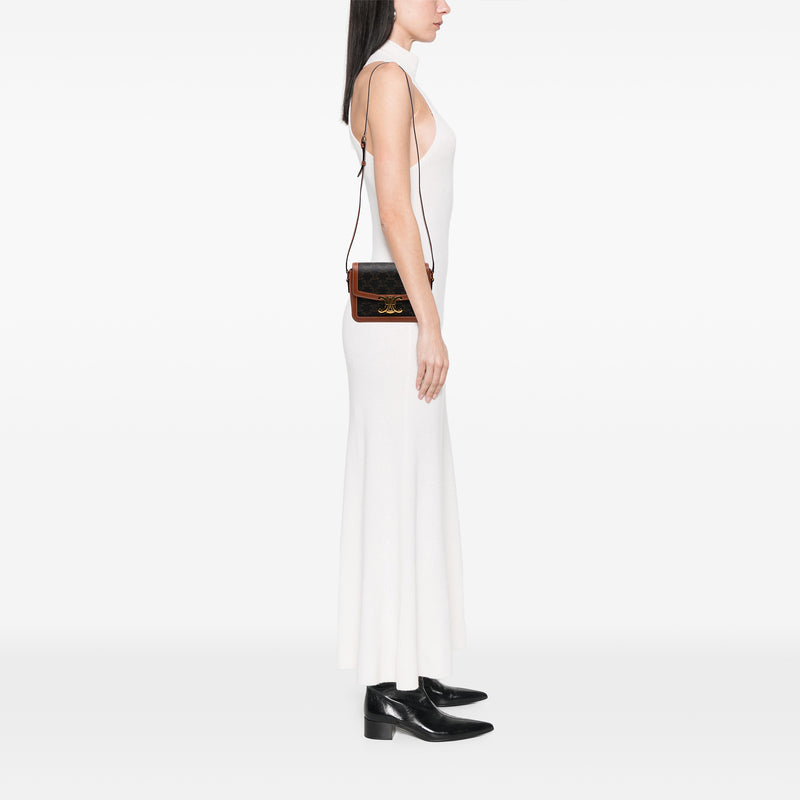 Teen Triomphe Coated Canvas and Calfskin Triomphe Crossbody - Image 6