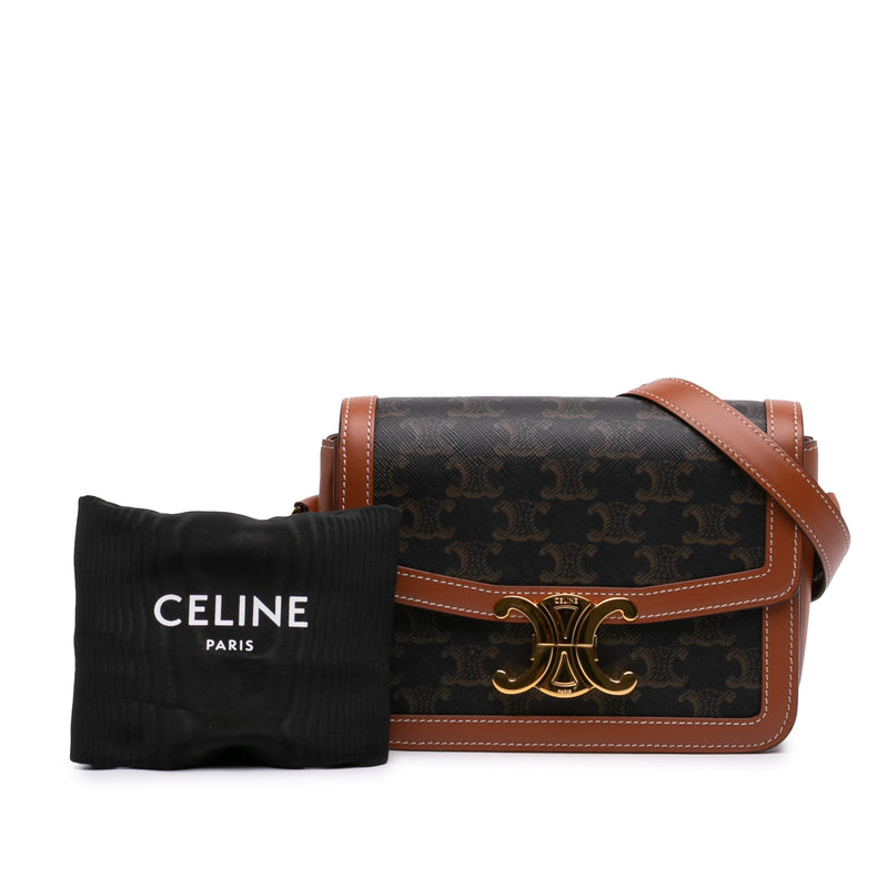 Teen Triomphe Coated Canvas and Calfskin Triomphe Crossbody - Image 7