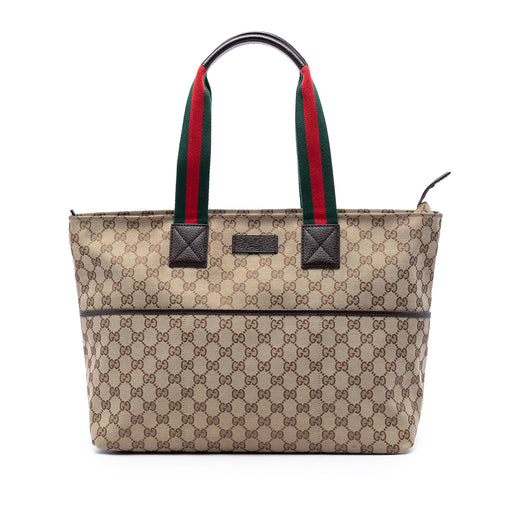 GG Canvas Web Tote - Image 1