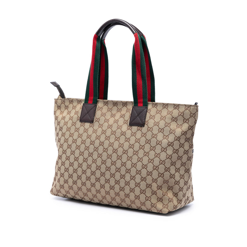 GG Canvas Web Tote - Image 2