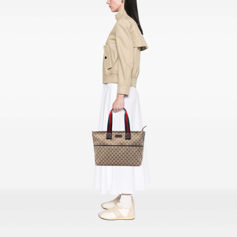 GG Canvas Web Tote - Image 5