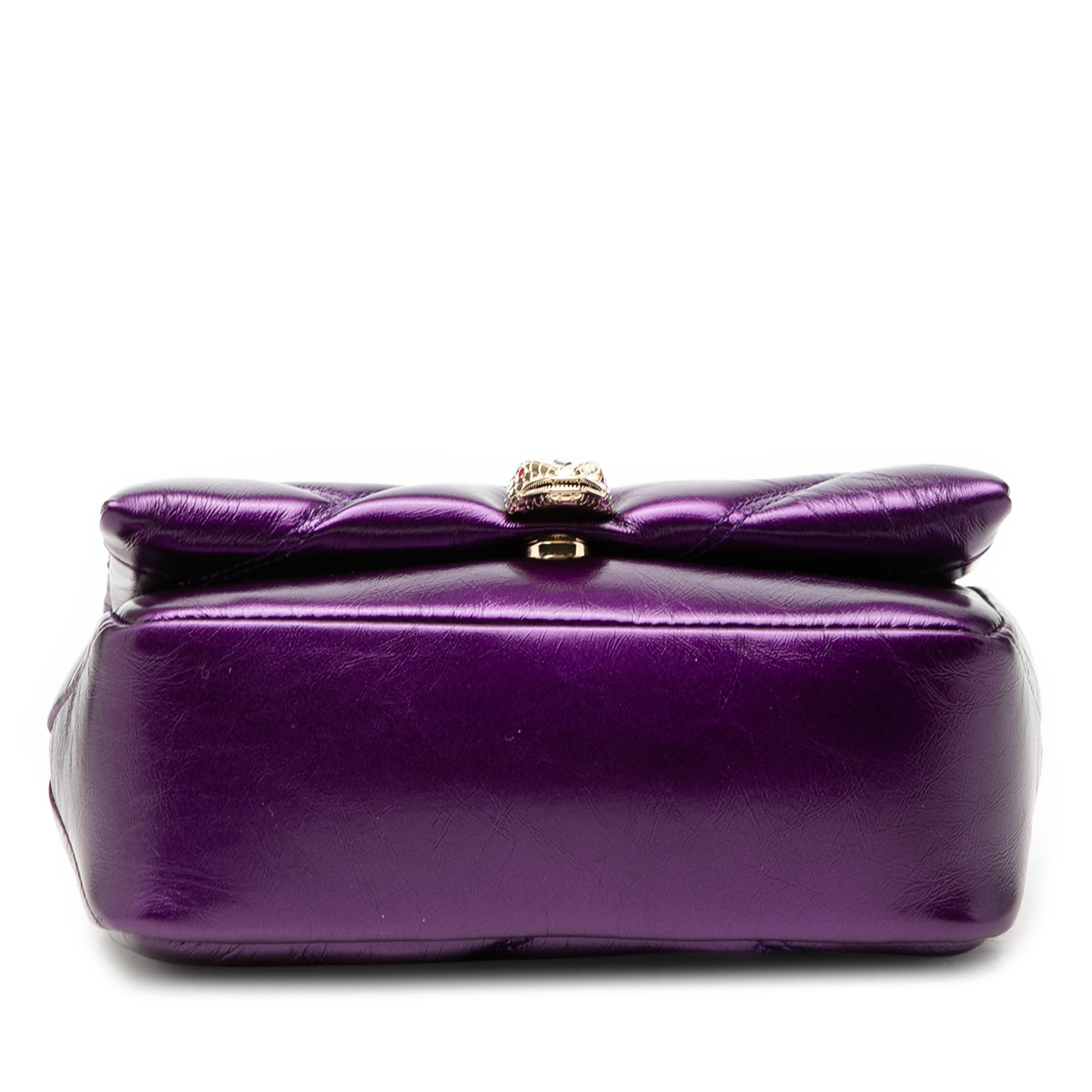 Mini Metallic Leather Maxi Serpenti Cabochon Satchel - Image 3