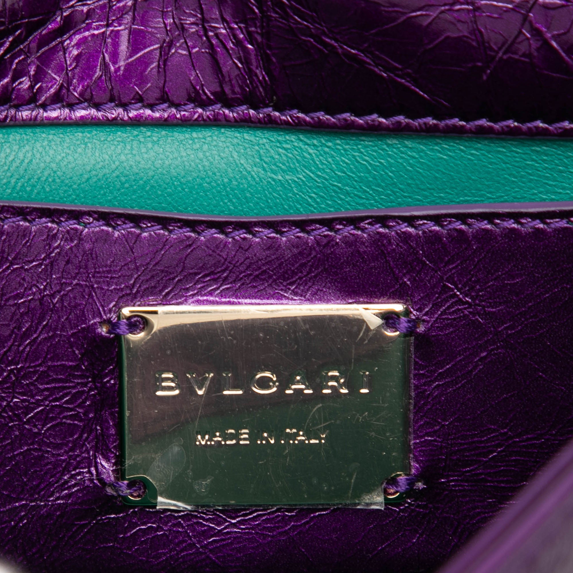 Mini Metallic Leather Maxi Serpenti Cabochon Satchel - Image 5