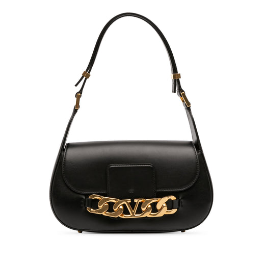 Medium Leather Vlogo Chain Shoulder Bag - Image 1
