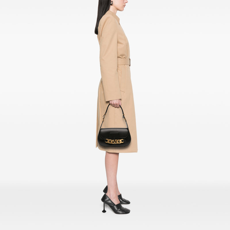 Medium Leather Vlogo Chain Shoulder Bag - Image 10