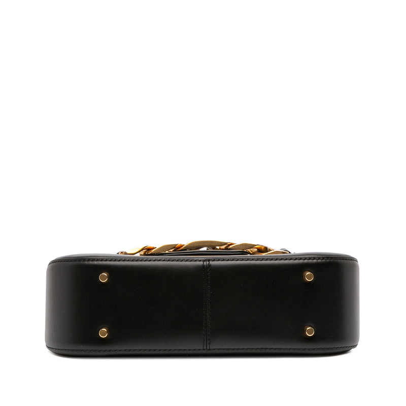 Medium Leather Vlogo Chain Shoulder Bag - Image 3