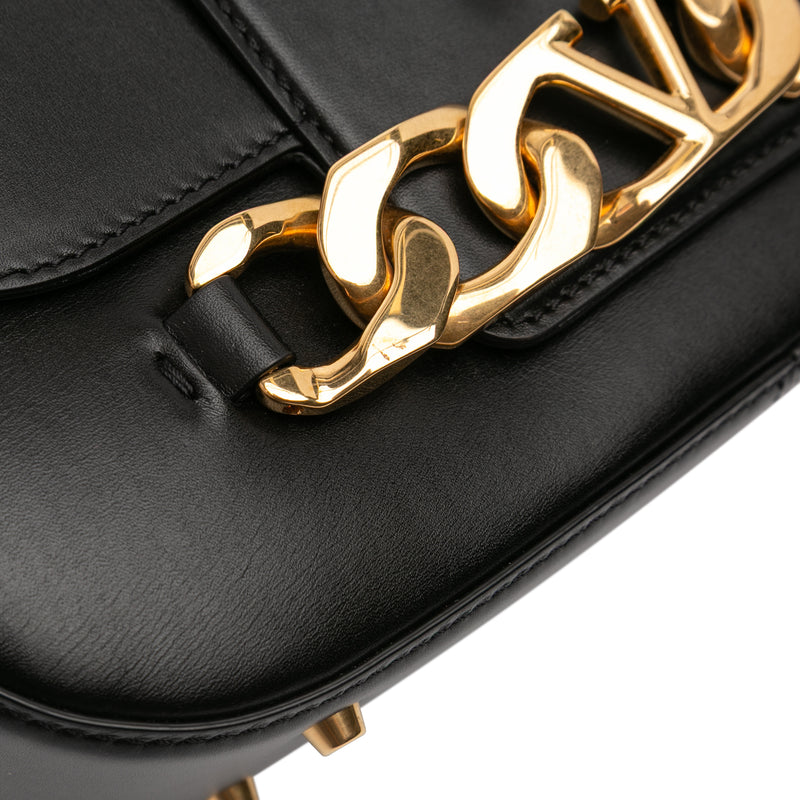 Medium Leather Vlogo Chain Shoulder Bag - Image 7