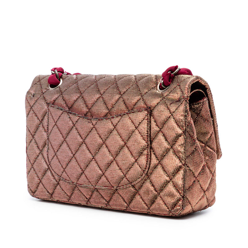 Medium Iridescent Tweed Classic Double Flap - Image 2