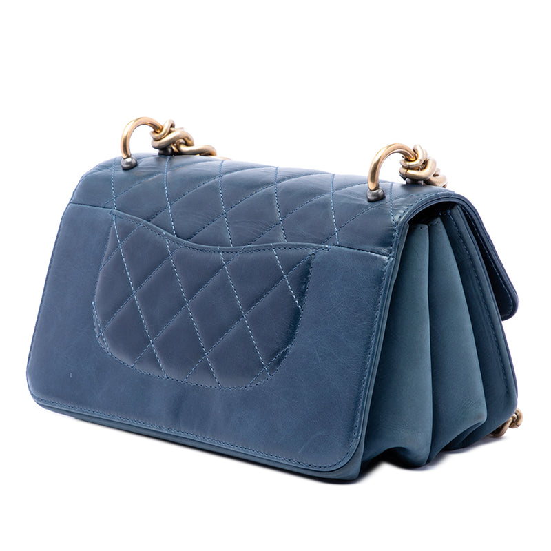 Small Quilted Calfskin Straight Lined Flap - Image 2